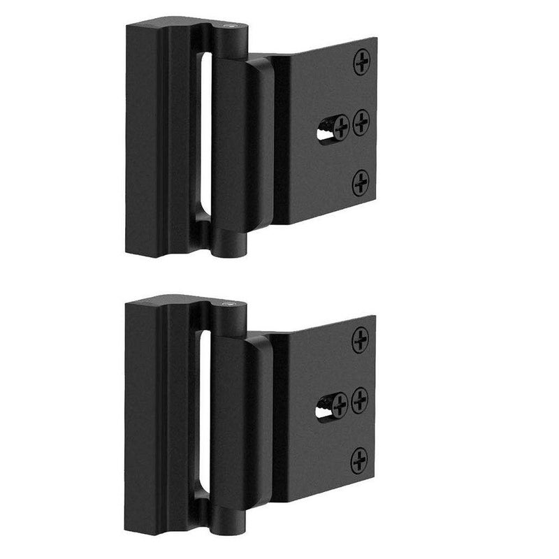 TOYFUL 2 Pack Door Reinforcement Locks with 8 Screws, Home Security Door Lock for Toddler, Childproof Door Lock Night Lock Withstand 800 Lbs (Black) - Image 1